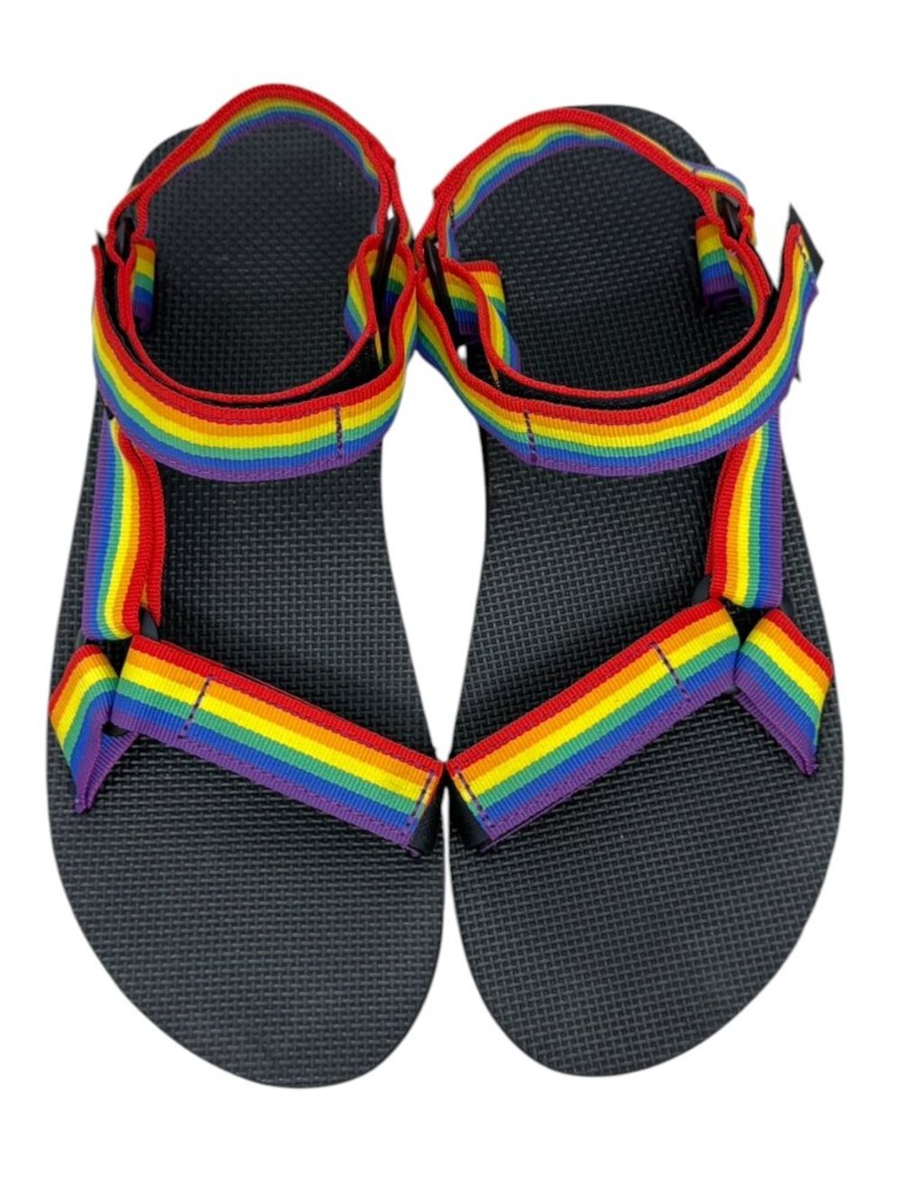 NWOT Teva Original Universal Rainbow Pride Strappy Water Sandals Men's Size 12 - Picture 2 of 7